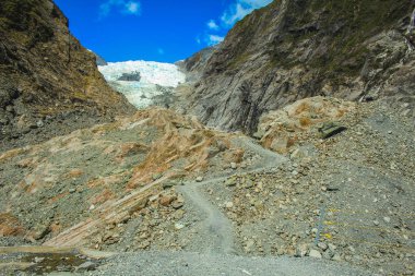 Franz Josef Buzulu Yeni Zelanda 'nın Güney Adası manzarası