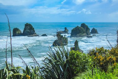 Greymouth ve Westport arasındaki batı kıyı şeridi, Güney Adası, Yeni Zelanda