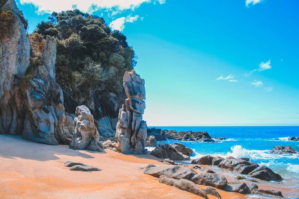 Pláž Anapai v národním parku Abel Tasman, Jižní ostrov, Nový Zéland — Stock fotografie