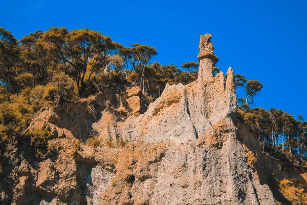 Putangirua Pinnacles en Wairarapa, Isla Norte, Nueva Zelanda — Foto de Stock