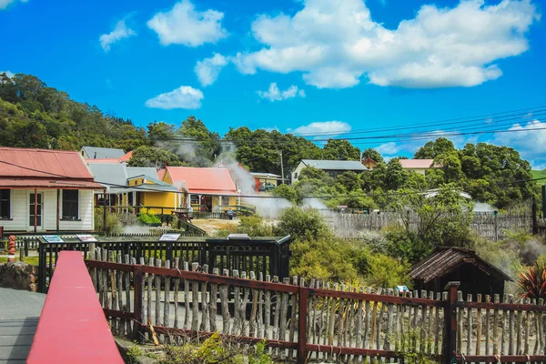 Whakarewarewa Thermal Village στην Rotorua, North Island, Νέα Ζηλανδία — Φωτογραφία Αρχείου