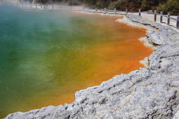 Piscine Champagne Colorée Wai Tapu Thermal Wonderland Près Rotorua Île — Photo