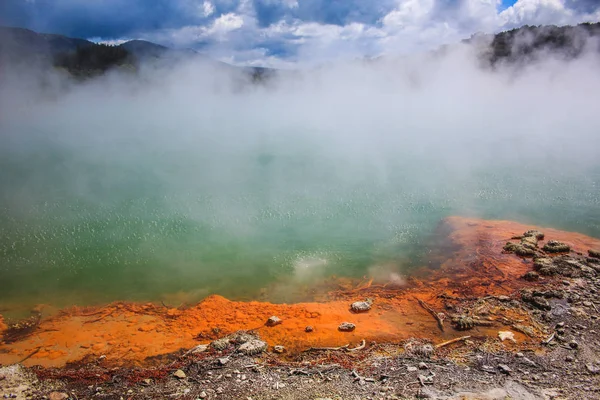 Bunter Champagnerpool Wai Tapu Thermalwunderland Der Nähe Von Rotorua Nordinsel — Stockfoto