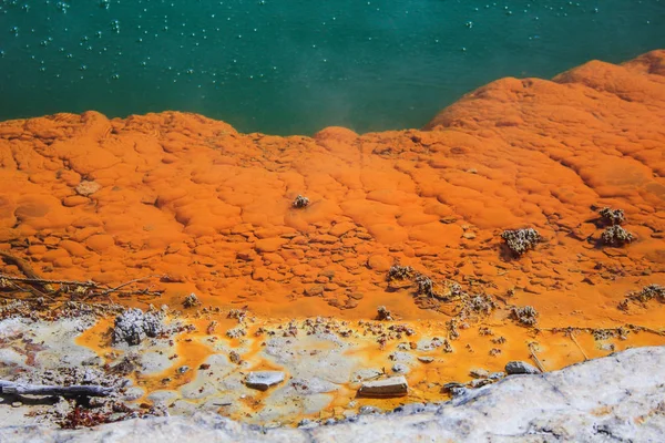 Színes Pezsgőfürdő Wai Tapu Termálfürdőben Rotorua Közelében Északi Sziget Zéland — Stock Fotó