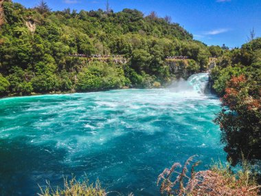 Taupo 'daki Huka Şelalesi, Kuzey Adası, Yeni Zelanda