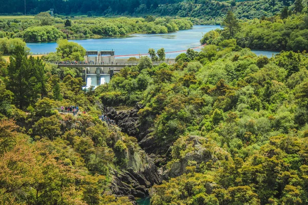 View over Aratiatia Rapids in Taupo, North Island, New Zealand — 스톡 사진