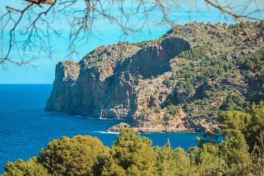 Deia, Mallorca, İspanya kıyılarının manzarası