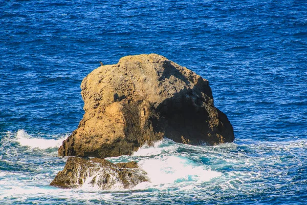 西班牙马略卡岛北部海岸的野生海岸线 — 图库照片