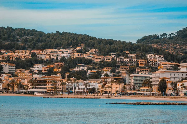 View of scenic Port De Soller in Mallorca, Spain — 스톡 사진