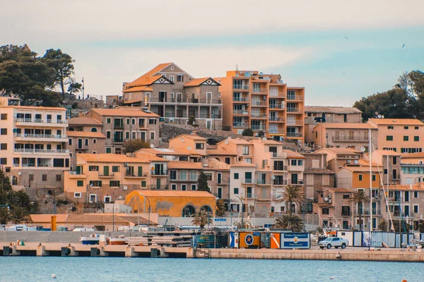 View of scenic Port De Soller in Mallorca, Spain — 스톡 사진