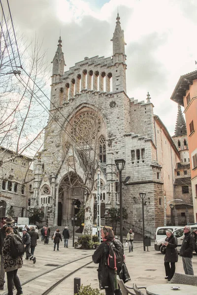 Soller Mallorca Španělsko Března 2018 Časných Ranních Hodinách Centru Solleru — Stock fotografie