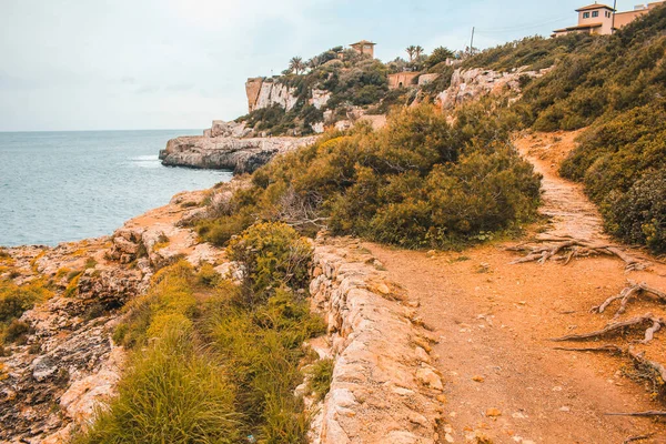 Cala Figuera Mallorca Spanya Daki Manzaralı Kıyı Şeridi — Stok fotoğraf