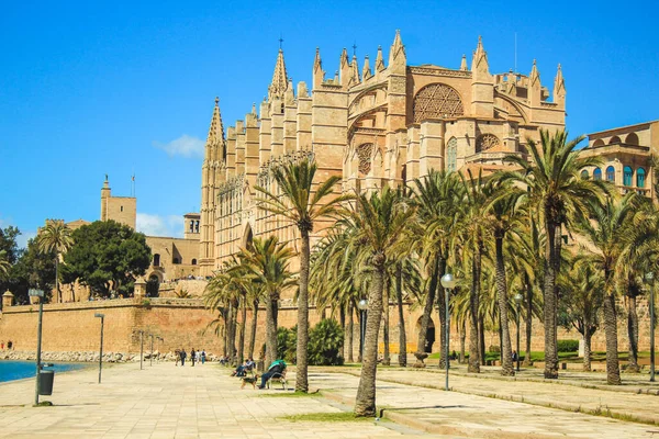 Palma Mallorca Spanya Mart 2018 Palma Santa Maria Katedrali Başkent — Stok fotoğraf