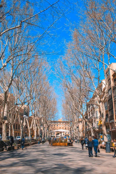 Palma Mallorca Španělsko Března 2018 Passeig Del Born Hlavním Městě — Stock fotografie