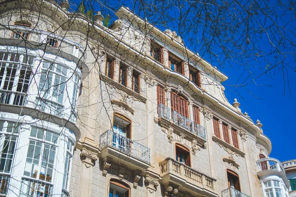 Hermoso Edificio Blanco Famoso Passeig Del Born Palma Mallorca España —  Fotos de Stock