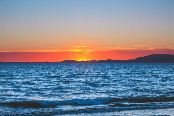 Cielo Colorido Escénico Atardecer Playa Atardecer — Foto de Stock