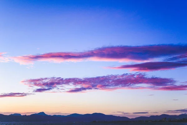 Ciel Coloré Pittoresque Coucher Soleil — Photo