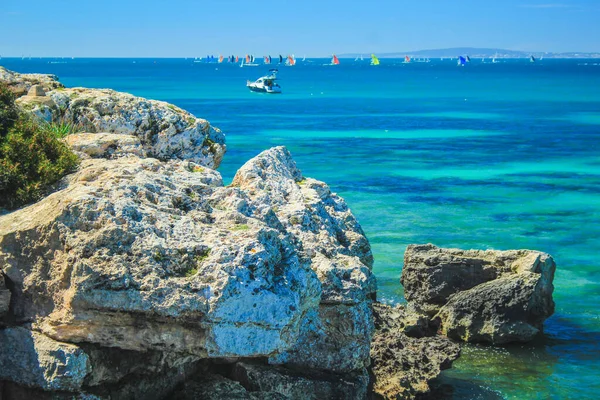 Καλοκαιρινός Καιρός Στην Ισπανία Θέα Πάνω Από Την Όμορφη Ακτή — Φωτογραφία Αρχείου