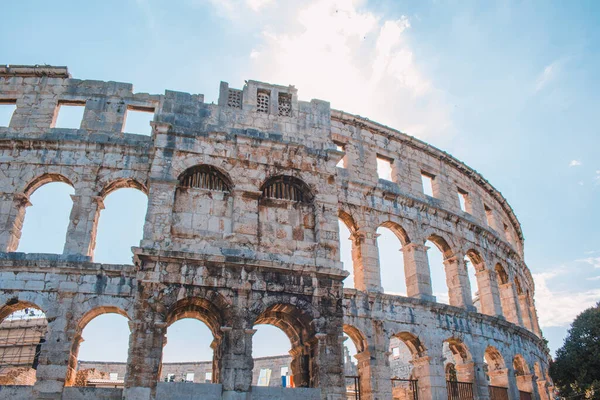 Oud Romeins Amfitheater Pula Schiereiland Istrië Kroatië — Stockfoto