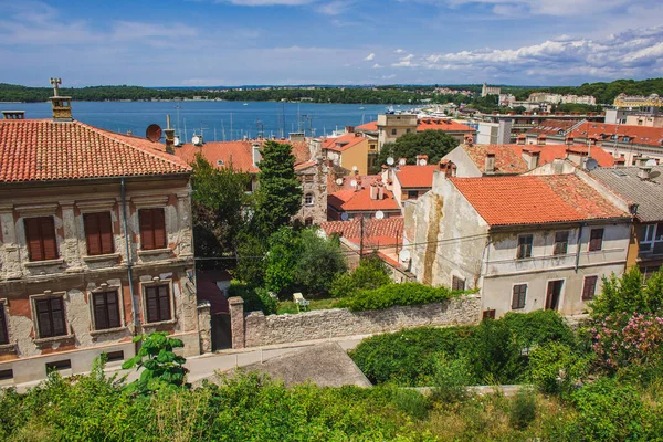 Pohled Město Pula Istrijský Poloostrov Chorvatsku — Stock fotografie