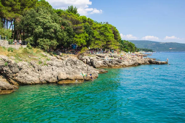 Schilderachtige Kustlijn Krk Stad Het Eiland Krk Kroatië — Stockfoto