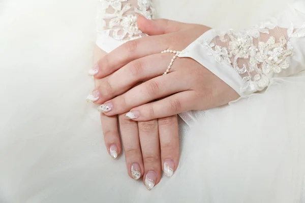 Detail van de witte bruiloft — Stockfoto