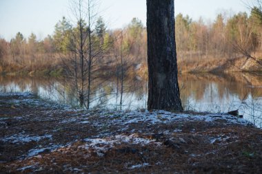 Sonbahar Nehri kıyılarında ilk kar