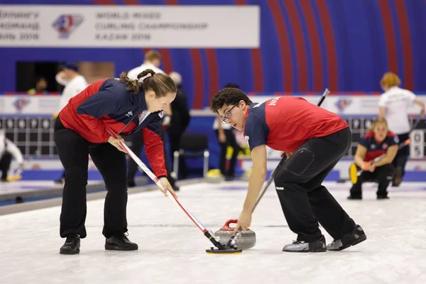 Campeonato Mundial de curling misto Kazan 2016 — Fotografia de Stock