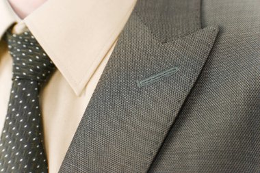 Şık ve şık takım elbise, moda arka plan / düğme takım elbise şerit / iş, yaka.
