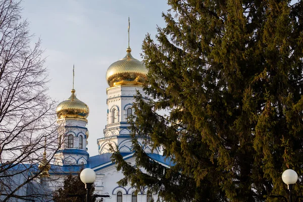 Goldene Kuppeln Der Orthodoxen Kirche — Stockfoto