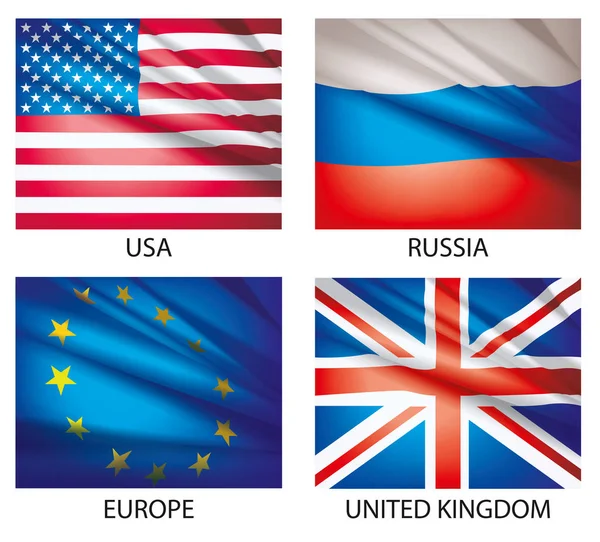 Set av världens flaggor 1 — Stock vektor