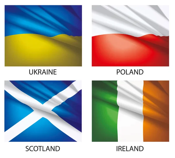 Set di bandiere mondiali 3 — Vettoriale Stock