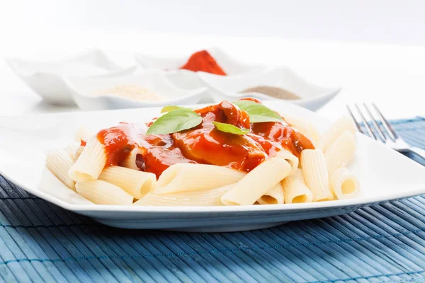 Pasta con salsa di pomodoro Immagine Stock