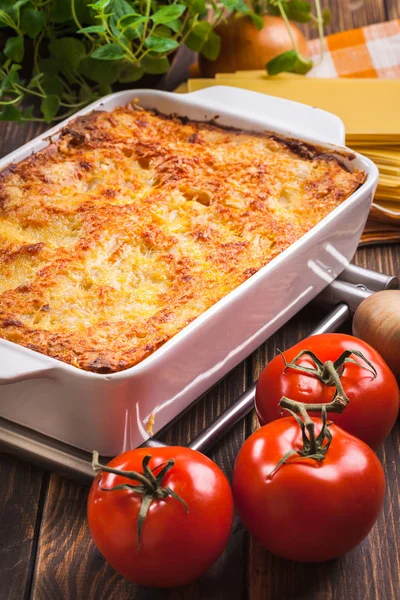 Lasagne calde e gustose — Foto Stock