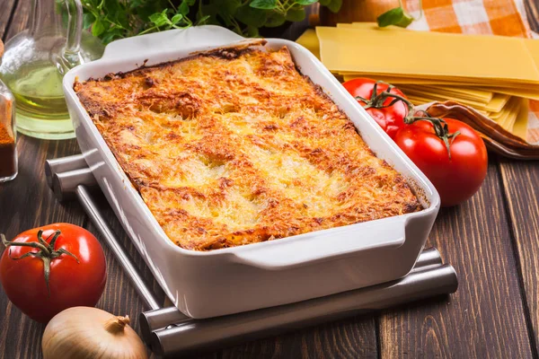 Lasagne calde e gustose — Foto Stock