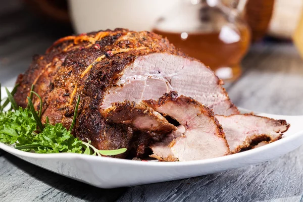 Roasted shoulder of pork — Stock Photo, Image