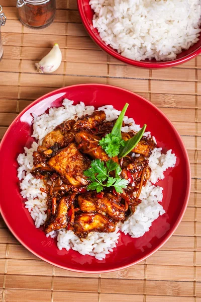 Chinese kleverige varkensvlees lendenen geroosterd met een zoete en hartige sauc — Stockfoto