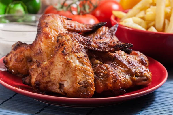 Tasty baked chicken wings — Stock Photo, Image