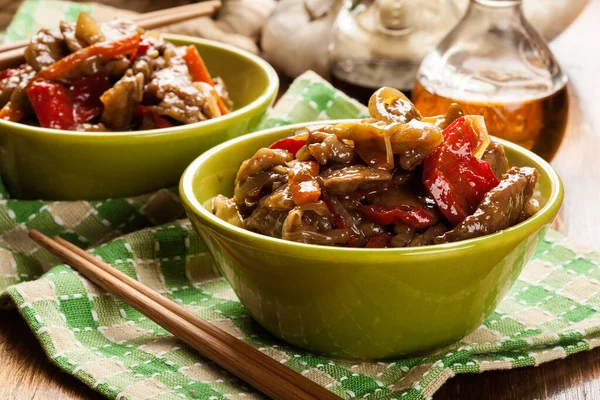 Chinese Sticky Pork Sirloin Roasted Sweet Savory Sauce Served Boiled — Stock Photo, Image