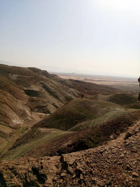 Belle Vue Sur Les Montagnes Colorées Désert Karakum Turkménistan — Photo