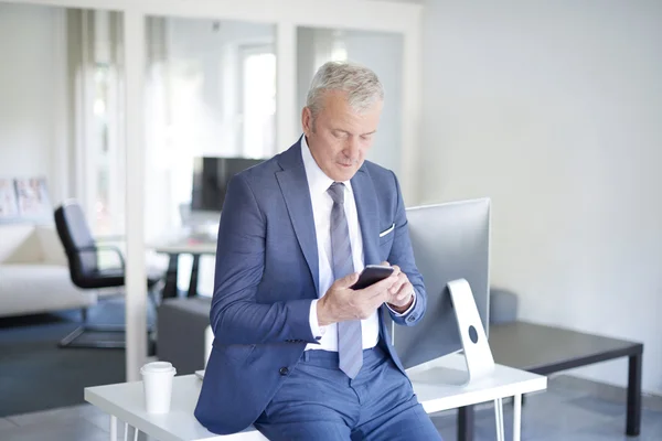 Volwassen zakenman in office — Stockfoto