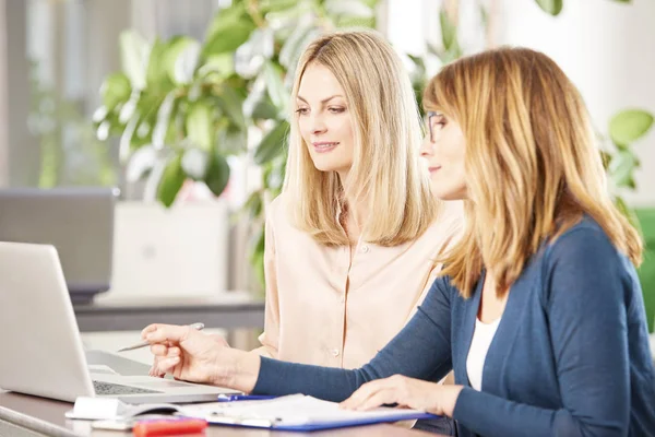 Berufstätige Frauen arbeiten zusammen — Stockfoto