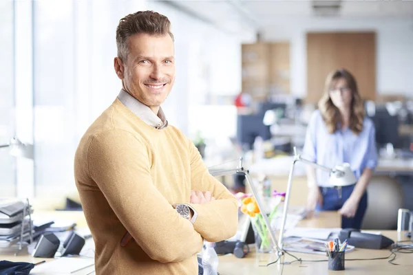 Middle aged businessman standing — Stock Photo, Image