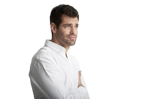 Worried young man standing — Stock Photo, Image