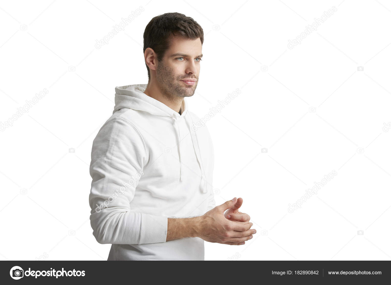 man wearing hoodie