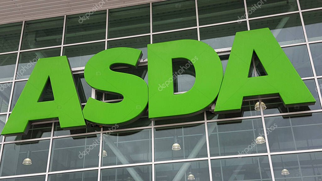 Nottingham UK. March 12th 2019. ASDA Nottingham Superstore Front Sign  British Retail Giant