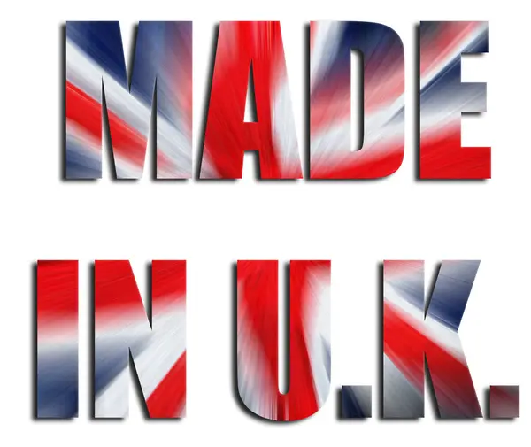 Made in UK Graphic Illustration, Union Jack Flag — Stock fotografie