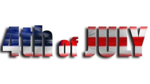 4 juli grafische illustratie met Amerikaanse vlag — Stockfoto