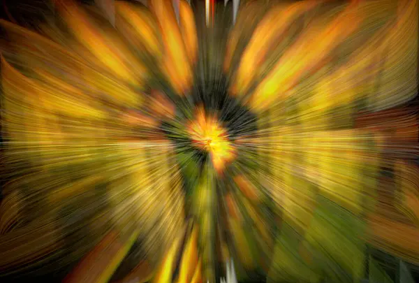 Fantasie-Abstrakt feuriger Orangen in Kaleidoskop — Stockfoto