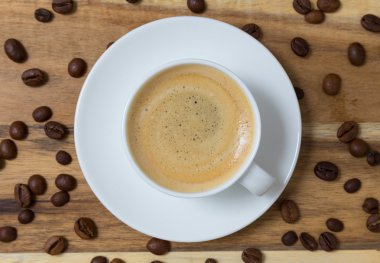Espresso kahve çekirdekleri konsepti ile